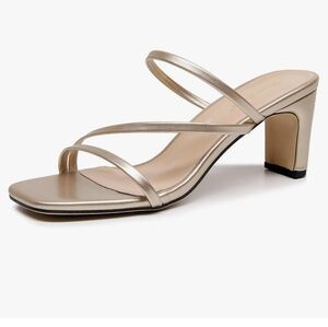 Elegant Gold Strappy Heels